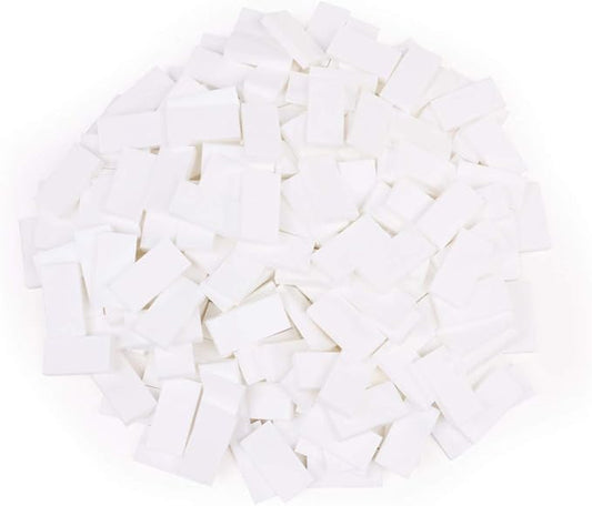 Bulk Dominoes Plastic Bulk 100pcs – Building and Stacking and Chain Reaction Toppling STEAM Toy Blocks for Kids (White)