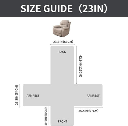 Easehomey 100% Waterproof Recliner Chair Covers, Non Slip Dog Chair Cover Furniture Protector Washable Chair Cover with Pocket, Elastic Straps for Kids,Pets,Dogs (Dark Gray, 23.6")