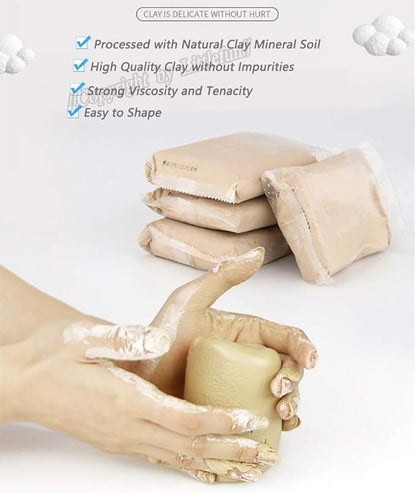 4-Pack Clay Argil Set for Pottery Wheel PW01P Kid DIY Toy 1600G Big Capacity