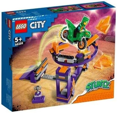 LEGO City Stuntz Dunk Stunt Ramp Challenge, 2in1 Action Set with Self-Driving Dinosaur Motorcycle Toy and Stunt Rider, Fun Activity for Kids, Boys, Girls 5 Years Old and Up, 60359