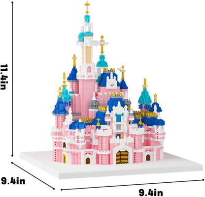 Pink Castle Mini Micro Building Blocks Set Perfect for Girls Age 8-12 Includes Building Blocks SETS ARCHITECTURE, HOME ALONE Building Blocks SET,Architecture Building Blocks sets(3600PCS)