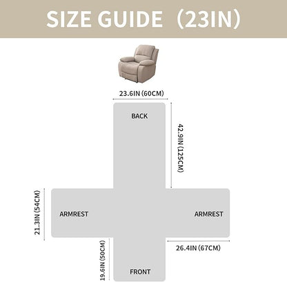 Easehomey 100% Waterproof Recliner Chair Covers, Non Slip Dog Chair Cover Furniture Protector Washable Chair Cover with Pocket, Elastic Straps for Kids,Pets,Dogs (Beige, 23.6")