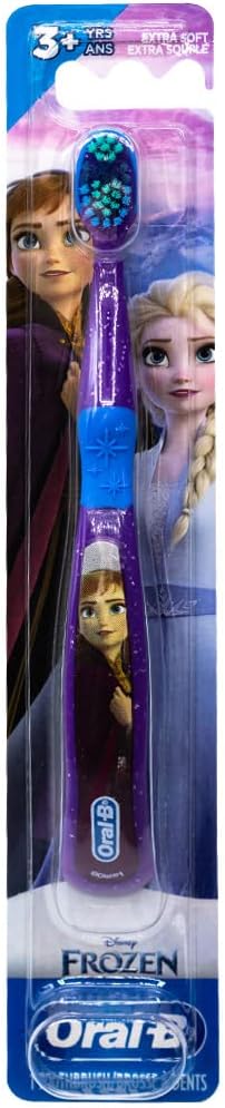 Oral-B Disney Frozen Toothbrush, 3+ YRS, Extra Soft (Characters Vary) - Pack of 3