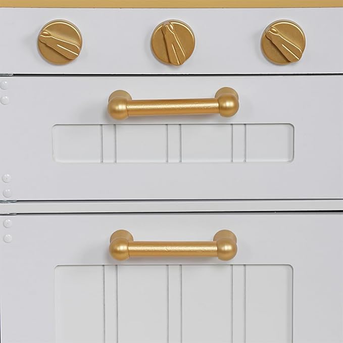 Wooden Toddlers Kitchens Playsets with 6pcs Cooking Kitchen Sets|Kids Play Kitchens with Cooking Pans,Pots,Stove&Sink|Mini Baby Kitchen Toys with Lights&Sounds for Kids Ages 3+Boys Girls…