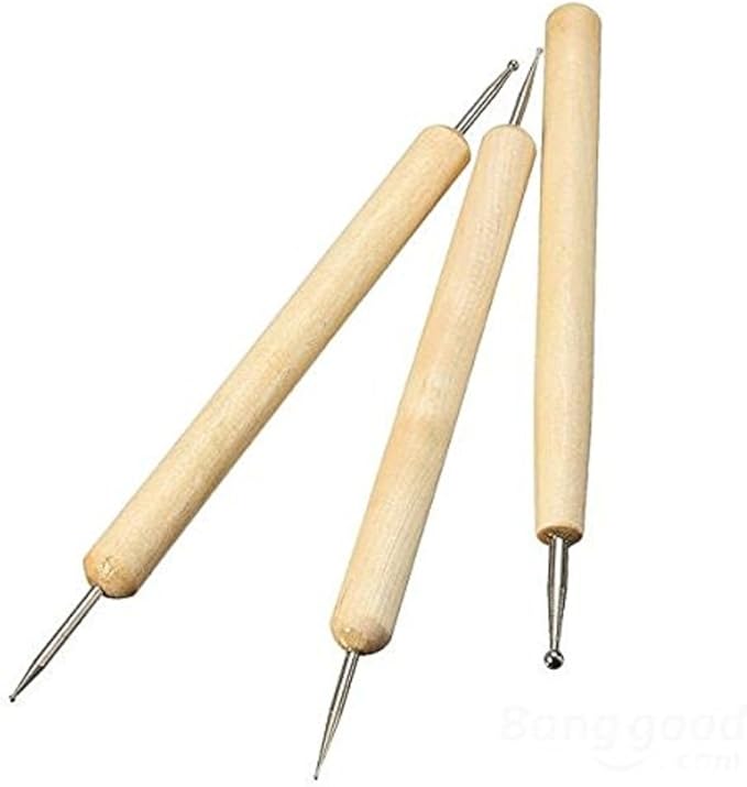 COMIART Ball Styluses Tool Set for Embossing Pattern Clay Sculpting