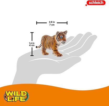 Schleich Wild Life, Animal Figurine, Animal Toys for Boys and Girls 3-8 years old, Tiger Cub, Ages 3+
