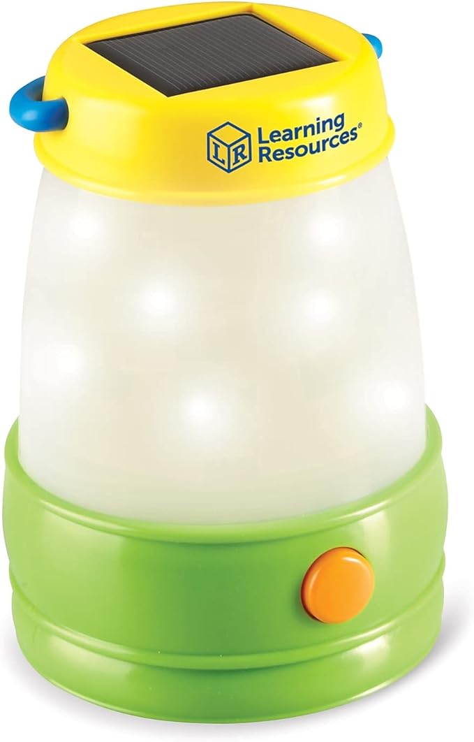 Learning Resources Solar Lantern, Kids Camping Accessories, Easy-Grip Portable Light, Exploration Play, Ages 3+