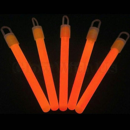 Glow Sticks Bulk Wholesale, 50 4” Orange Glow Stick Light Sticks. Bright Color, Kids Love Them! Glow 8-12 Hrs, 2-Year Shelf Life, Sturdy Packaging, GlowWithUs Brand