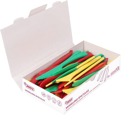 Jovi - Bulk Modeling Tools, Schoolpack, Plastic Can with 48 Sculpting Tools (3 Models x 16 Pieces Each), Back to School Supplies for Teachers, Ideal for Modeling Clays