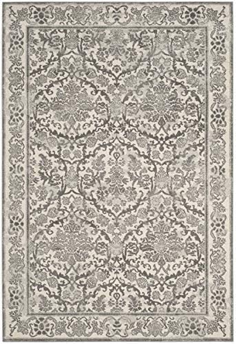 SAFAVIEH Evoke Collection 2'2" x 13' Ivory/Grey EVK242D Non-Shedding Living Room Bedroom Runner Rug