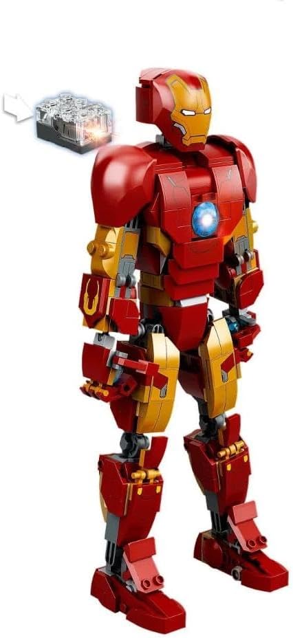 LEGO Marvel Iron Man Figure 76206 Collectible Buildable Toy, Kids Bedroom Display Model from Avengers: Age of Ultron, Infinity Saga Set