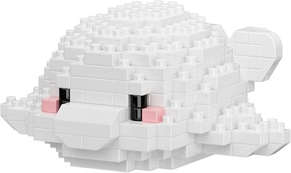 Marine Animals Building Blocks Sets Mini Building Blocks Ocean Animal Sea Creatures Building Blocks Set Mini Building Blocks Toys STEM Gifts for Kids Adult(White Whale)