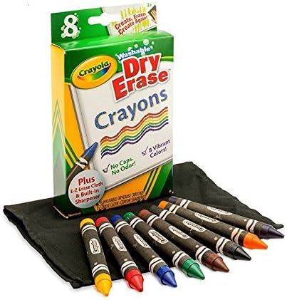 3 Pack of 8 Crayola Dry-Erase Crayons bundled by Maven Gifts
