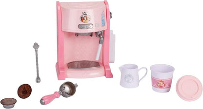 Disney Princess Style Collection Toy Espresso Machine for Kids, Coffee Maker Play Kitchen Accessories Gift for Girls & Kids