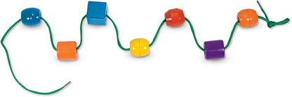 Melissa & Doug Primary Lacing Beads - Educational Toy With 30 Wooden Beads and 2 Laces For Toddlers, Fine Motor Skills Lacing Toys For Toddlers And Kids Ages 3+