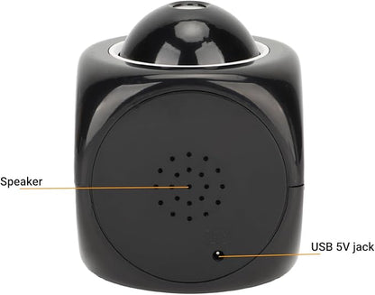 LiebeWH Projection Alarm Clock for Bedroom LED Display Digital Clock Projection On Ceiling Mini Voice Timing Alarm Clock Built in Loudspeakers