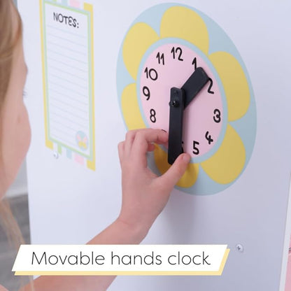 KidKraft Wooden Large Pastel Play Kitchen with Turning Knobs, See-Through Doors and Play Phone Gift for Ages 3+