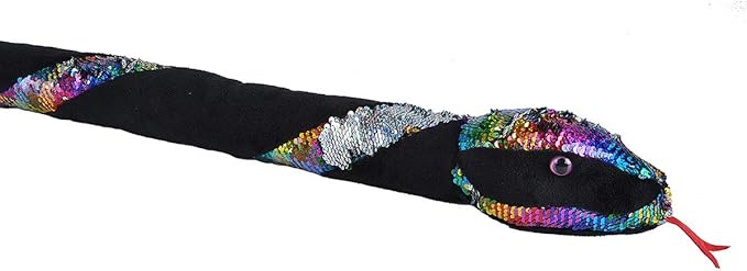 Wild Republic Sequin Snake Plush, Stuffed Animal, Plush Toy, Kids Gifts, 54 Inches