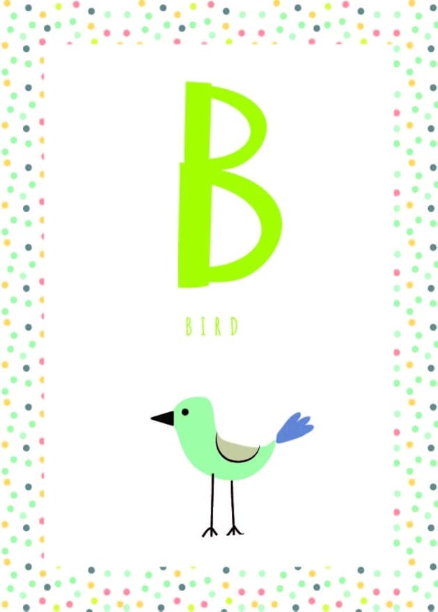 English Alphabet Wall Cards Art Flash Cards- Set of 26 White (5" x 7") Animal Alphabet Cards for Nursery Decor, Gifts, Kids Room, Classroom, by Kindred Sol Collective