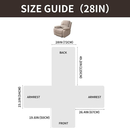 Easehomey 100% Waterproof Recliner Chair Covers, Non Slip Oversized Reclining Cover, Cover Furniture Protector Washable Chair Cover with Pocket,Elastic Straps for Kids,Pets,Dogs(Chocolate,28")