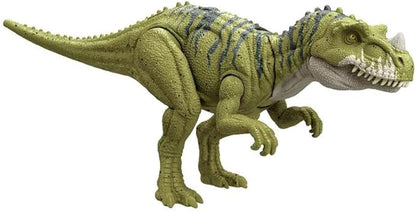 Mattel Jurassic World Wild Roar Dinosaur Action Figure, Ceratosaurus with Continuing Snapping Chomp Attack & Roar Sound, Posable Toy with Digital Play