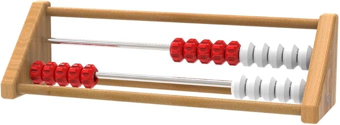 hand2mind 20 Bead Wooden Sensory Rekenrek, Abacus for Kids Math, Math Manipulatives Kindergarten, Counting Rack for Kids, Counters for Kids Math, Educational Toys for Elementary Kids (Set of 1)