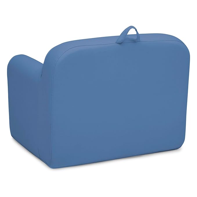 Delta Children Cozee Chair -Foam Kids Chair for Ages 18 Months and Up, Indigo
