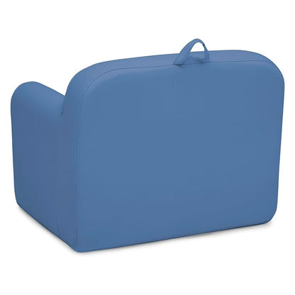 Delta Children Cozee Chair -Foam Kids Chair for Ages 18 Months and Up, Indigo