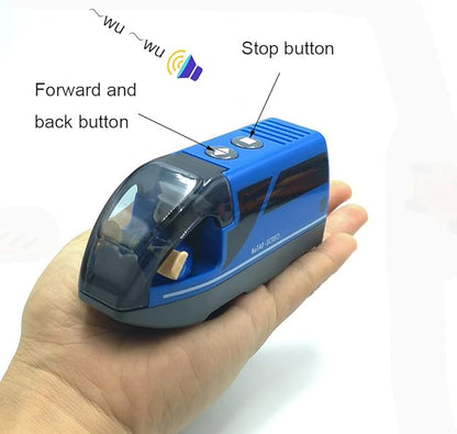 Battery Operated Train for Wooden Train Track Set Toys for Toddlers 3 4 5 Year Old Boys Kids Magnetic Couplings City Vehicle with Figures(Without Battery)