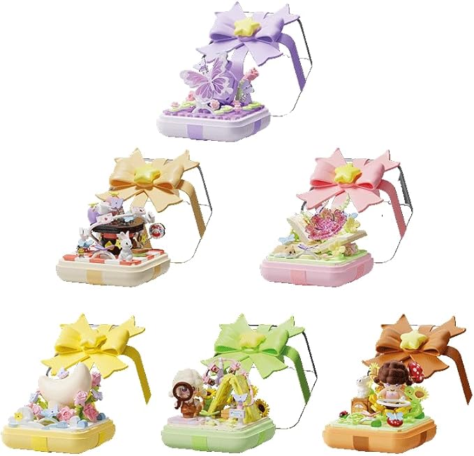 Creative Block Toys Block Ring Box 140PCS for Girls Birthday Gift Ornament Decoration Valentine's Day Gift for Teens Age 14 +