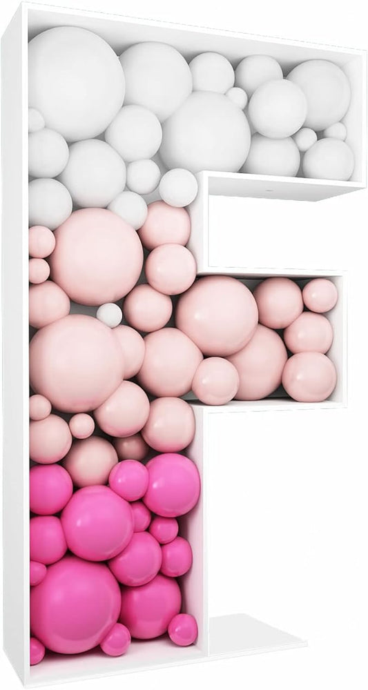 3FT Tall Mosaic Balloon Frame Letters Big Marquee Light Up Letters DIY Kit for Birthday Party Wedding Backdrop Decor Letter F Pre-Cut Foam Board