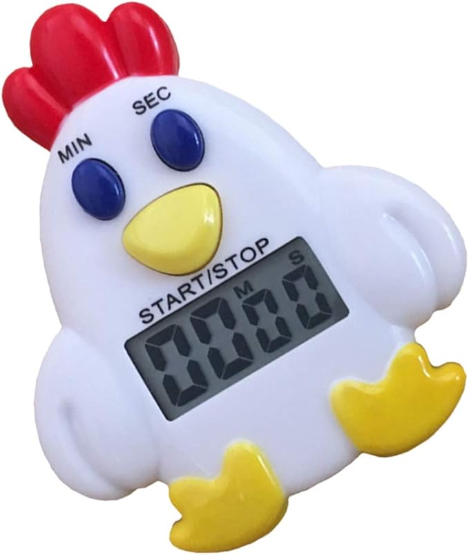 DOITOOL Mechanical Kitchen Timer, Cute Chick Timer for Kids, Wind Up 60 Minutes Manual Countdown Timer for Classroom, Home, Study and Cooking (with Battery)