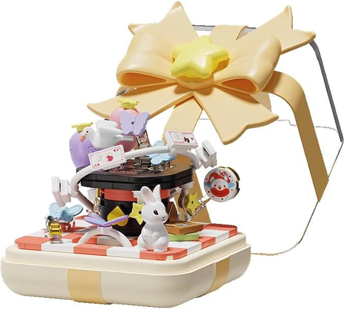 Creative Block Toys Block Ring Box 129PCS for Girls and Boys Birthday Gift Ornament Decoration Valentine's Day Gift for Teens14 +