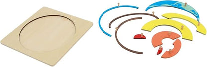 Montessori Earth Interior Panel Puzzle Early Childhood Education Geographical Aids Montessori Materials Earth Core Puzzle