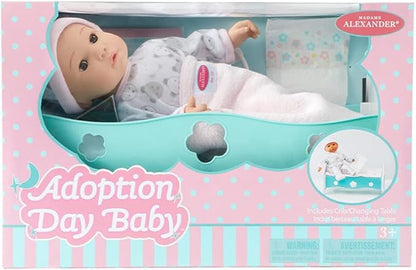 Madame Alexander 14" Adoption Day Baby Girl Doll, Light Skin Tone, Brown Eyes,20452