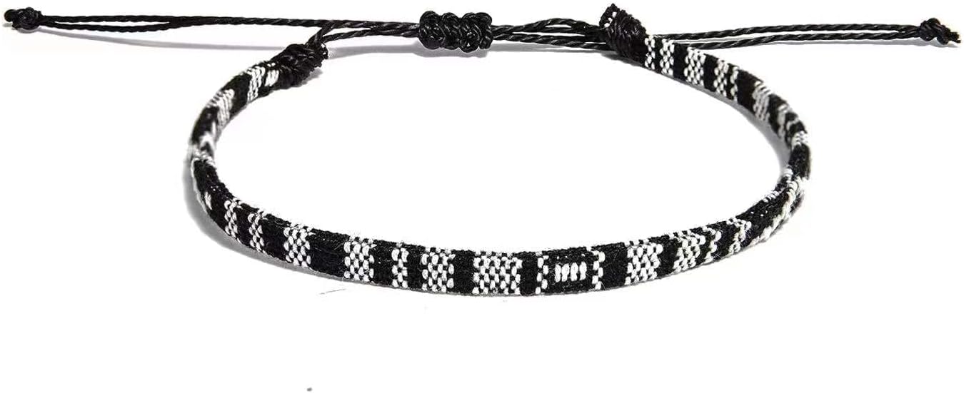 Beach Bracelet Set for Men and Women, Surfer Men Bracelet, Braided Boho Summer Bracelets Adjustable Men's Bracelet Handmade Women Bracelet String Rope Ankle Bracelets Birthday Gift