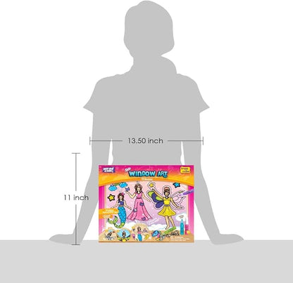 Imagimake Window Art Princess | Suncatcher Kit | Arts and Crafts for Kids Ages 8-12 | Girls Toys Age 6-8 | Unicorn Gifts for Girls Age 6-8 | 5 Year Old Girl Gift