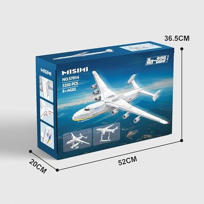MISINI 57014 An-225 Large Transport Aircraft Building Blocks Set, 5350 PCS MOC Airplane Model Building Kits, Military Fan Model Collection Educational Toys Gifts for Kid and Adult