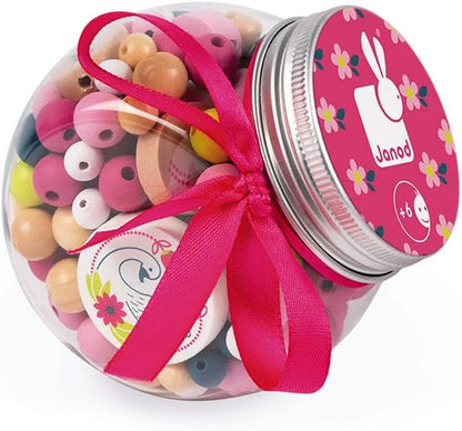 Janod Birdy Swans Wooden 220 Beads Craft Set - Ages 6+ - J06672