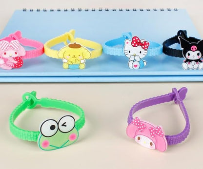 15pcs Cartoon Character Bracelets Wristband Bracelets for Birthday Party Supplies Favors Prize Rewards (dog)