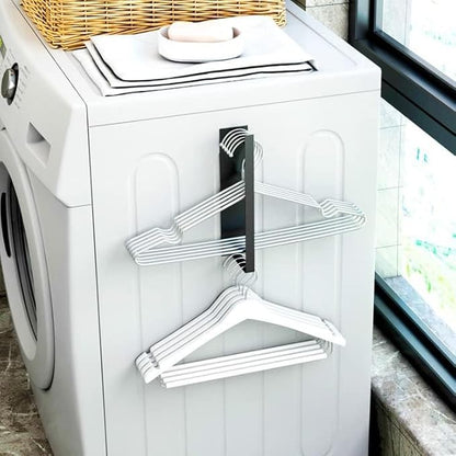 Magnetic Hanger Organizer,Hanger Storage Rack for Washing Machine,Hanger Stacker for Closet Laundry Room,Clothes Hanger Storage for Adult or Child Clothes Hangers