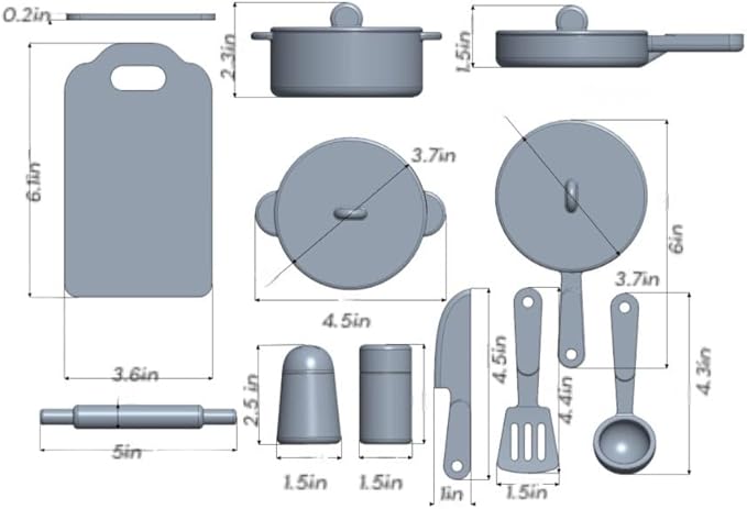 Food-Grade Silicone Kid Play Kitchen Accessories – 9Pcs Kids Toy Kitchen Accessories Set with Play Pots and Pans – Sets for Kids Kitchen Pretend Play – Pretend Play Kitchen Toy Set for Cooking
