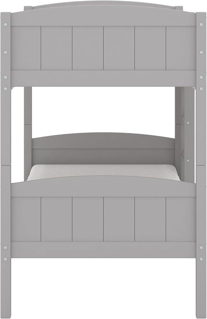 Hillsdale, Alexis Contemporary Wood Arch Twin Over Twin Size Bunk Bed, Gray