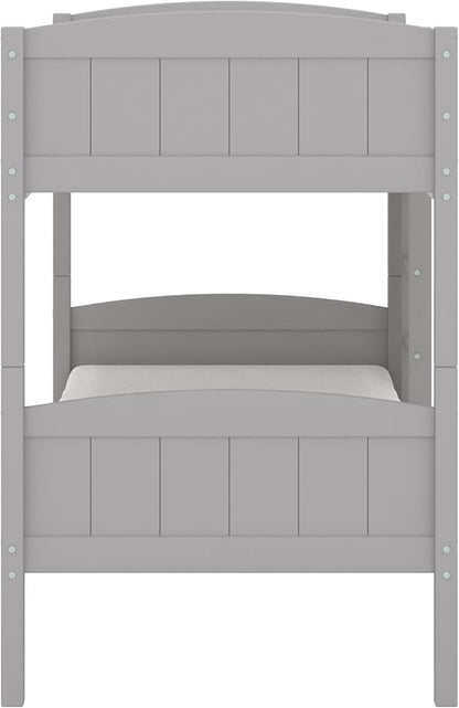 Hillsdale, Alexis Contemporary Wood Arch Twin Over Twin Size Bunk Bed, Gray
