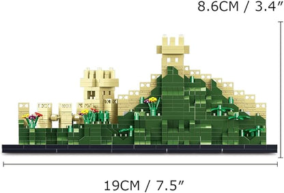 Great Wall of China Building Blocks Set (1202Pcs) Famous World Architecture Fortifications Educational Toys Micro Bricks for Kids Adults