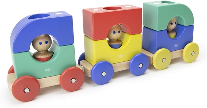 12 Piece Tegu Magnetic Tram Building Block Set, Big Top