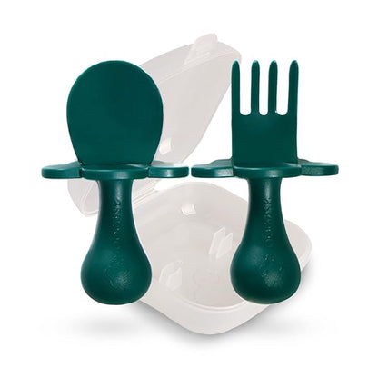 Grabease Baby Spoons Feeding Supplies Baby Led Weaning Supplies Toddler Utensils, BPA-Free & Phthalate-Free for Baby & Toddler, 1 Set, green