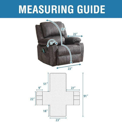 H.VERSAILTEX 100% Waterproof Recliner Chair Covers Anti-Slip Recliner Cover for Electric Power Lift Recliner Chair Washable Recliner Slipcover with Pocket, Elastic Straps for Pets, Dogs,Lily Pad/Beige