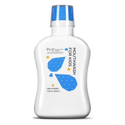 Kids mouthwash, Alcohol Fluoride Free Mouthwash for Kids, Natural P113+, Original Flavor, 11.08 fl oz