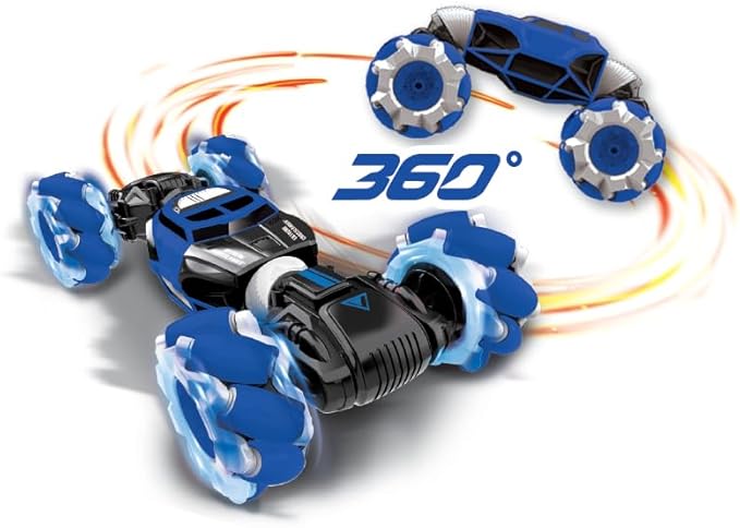 LEXiBOOK, Extreme Crosslander, Off-Road Remote Control car, up to 12km/h, Light Effects, Remote Control & Gesture Control Bracelet Included, Music, Rechargeable, RC50, Unisex Children